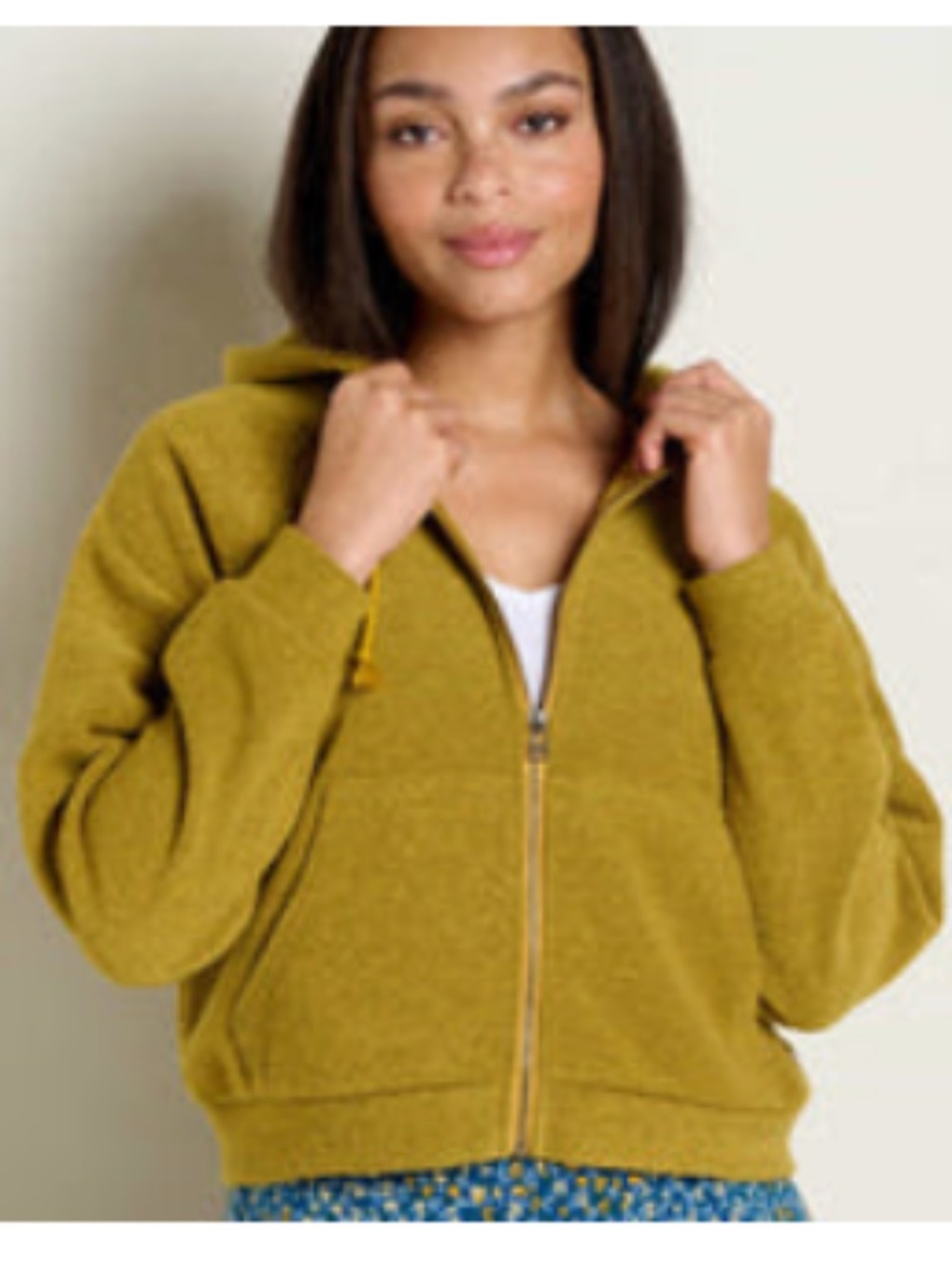 Toad&Co Whitney Terry Zip Hoodie | Mustard | Large - Picture 3 of 8
